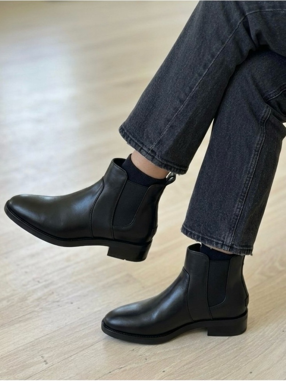 Cole Haan Leather Waterproof Boots in Black — Size 6